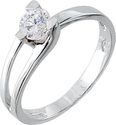 Μονόπετρο Xrisokosmima DBR107A από Λευκόχρυσο 18K με Μπριγιάν No54