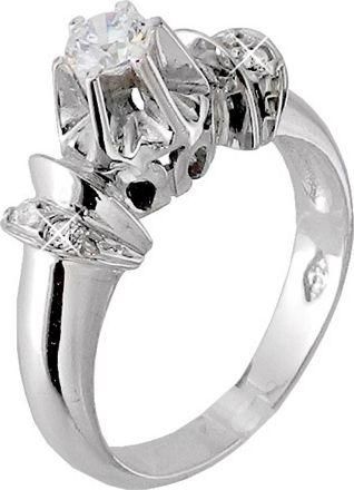 Μονόπετρο Xrisokosmima DBR021A από Λευκόχρυσο 18K με Μπριγιάν No54