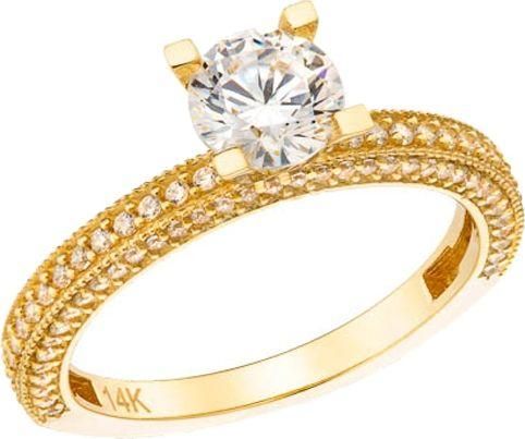 Μονόπετρο Xrisokosmima DMN2820A από Χρυσό 14K με Ζιργκόν No55