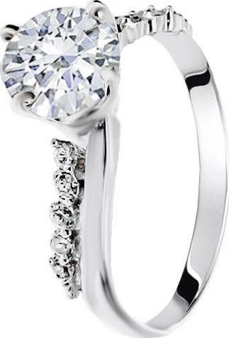 Μονόπετρο Xrisokosmima DMN164L από Λευκόχρυσο 14K No55