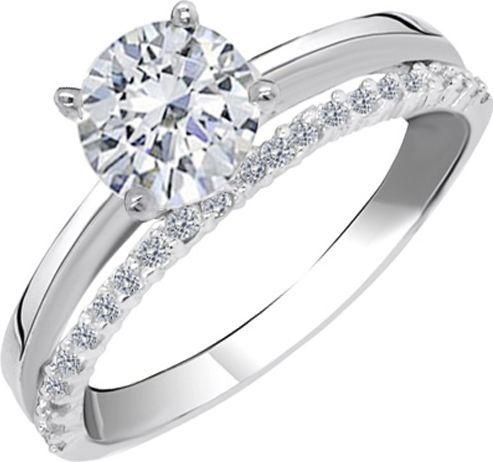 Μονόπετρο Xrisokosmima DMN182L-A από Λευκόχρυσο 14K No52