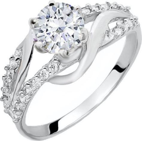 Μονόπετρο Xrisokosmima DMN229L-A από Λευκόχρυσο 14K No54