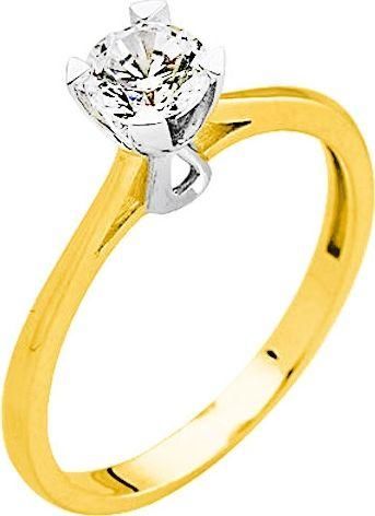 Μονόπετρο Xrisokosmima DMN3510A από Χρυσό 14K με Ζιργκόν No53