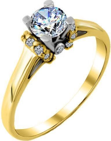 Μονόπετρο Xrisokosmima DMN390A από Χρυσό 14K με Ζιργκόν No56