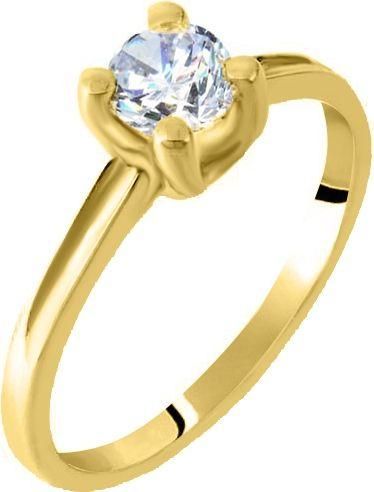 Μονόπετρο Xrisokosmima DMN389A από Χρυσό 14K με Ζιργκόν No56