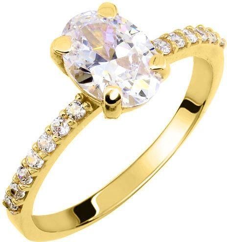 Μονόπετρο Xrisokosmima DMN430A-3051 από Χρυσό 14K με Ζιργκόν No55