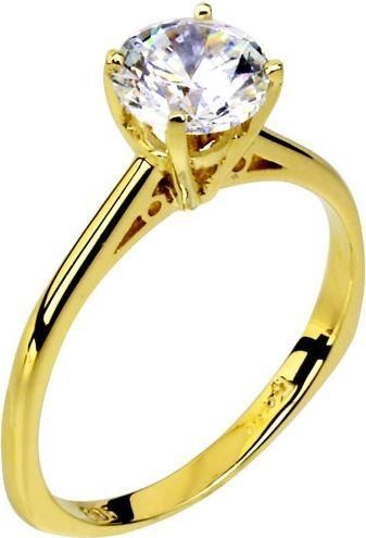 Μονόπετρο Xrisokosmima DMN459A από Χρυσό 14K με Ζιργκόν No54