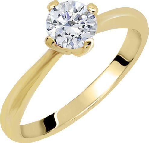 Μονόπετρο Xrisokosmima DMN473A από Χρυσό 14K με Ζιργκόν No56