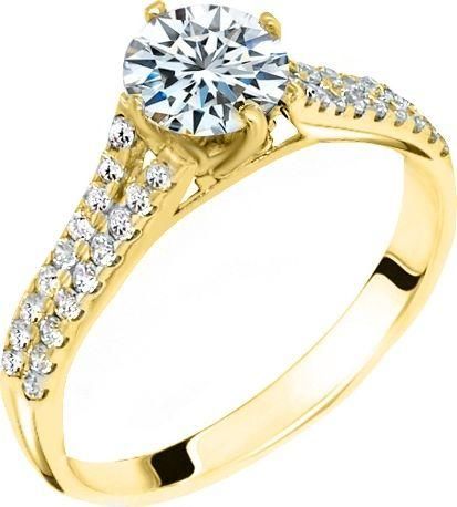 Μονόπετρο Xrisokosmima DMN501A από Χρυσό 14K με Ζιργκόν No56