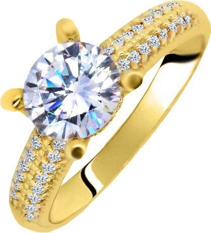 Μονόπετρο Xrisokosmima DMN515A από Χρυσό 14K με Ζιργκόν No55