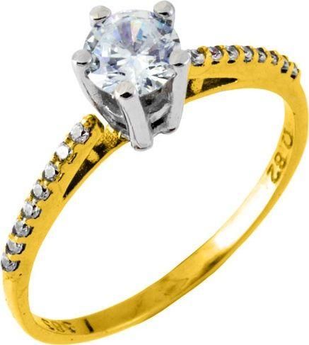 Μονόπετρο Xrisokosmima DMN380A από Χρυσό 14K με Ζιργκόν No56