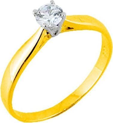 Μονόπετρο Xrisokosmima DMN342A από Χρυσό 14K με Ζιργκόν No56