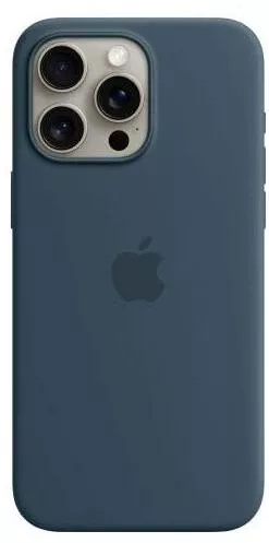 Θήκη Κινητού Apple Back Cover με MagSafe για iPhone 15 Pro Σιλικόνη Storm Blue