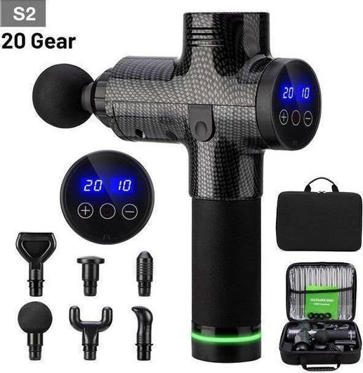 Πιστόλι Μασάζ για Πόδια Σώμα & Χέρια με Δόνηση Ανθρακί