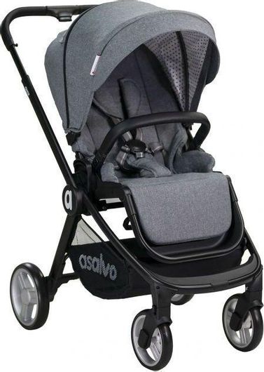 Κλασικό Καρότσι Asalvo Kino Aναστρεφόμενο Γκρι