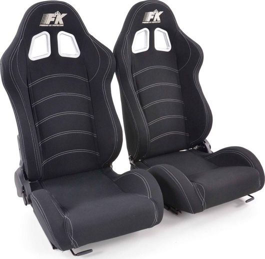 Καθίσματα Αυτοκινήτου FK Bucket Ανακλινόμενα Μαύρο / Λευκό
