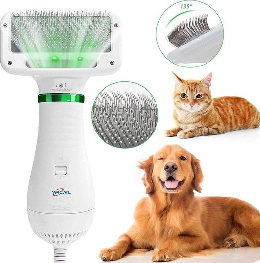 Βούρτσα Σκύλων Pet Grooming Dryer PS-103749 για Περιποίηση Τριχώματος Λευκό