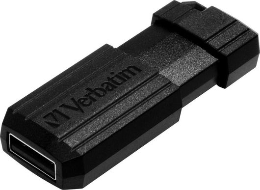 USB 2.0 Stick Verbatim Pin Stripe 64GB με Σύνδεση USB-A Μαύρο