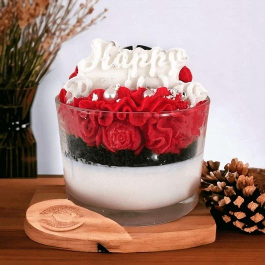 Αρωματικό Κερί 4662-01 Happy Birthday Cake Χειροποίητο Σόγιας