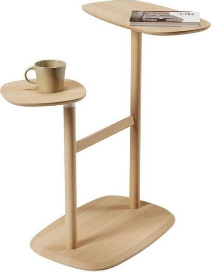 Βοηθητικό Τραπεζάκι Σαλονιού Umbra Οβάλ Swivo από Μασίφ Ξύλο Φυσικό 75x36x72cm