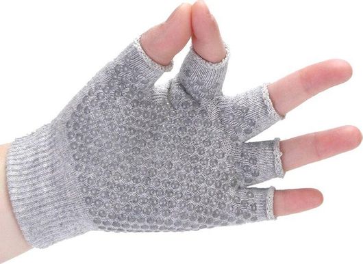 Αθλητικά Αντιολισθητικά Γάντια για Γιόγκα & Πιλάτες Yoga Gloves Γκρι One Size