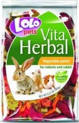 Λιχουδιά Τρωκτικών Lolo Pets με Λαχανικά Vita Herbal Vegetable Patch 100gr