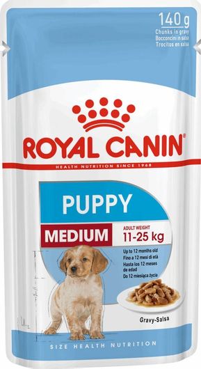 Φακελάκι Τροφής Royal Canin Medium για Κουτάβι με Κρέας 140gr