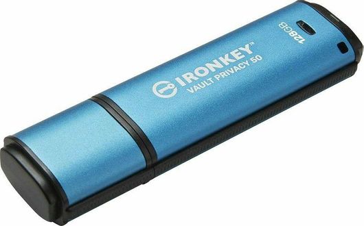 Kingston IronKey Vault Privacy 50 128GB USB 3.2 Stick Μπλε