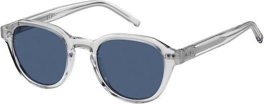 Ανδρικά Γυαλιά Ηλίου Tommy Hilfiger με Κοκκάλινο Σκελετό & Μπλε Φακό Διάφανο