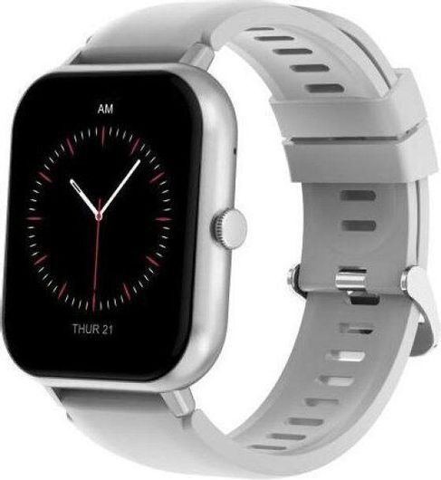 Smartwatch Devia Wt2 με Παλμογράφο Ασημί