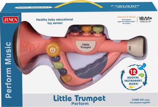 Μουσικό Παιχνίδι Πνευστό Little Trumpet Ροζ για 18+ Μηνών