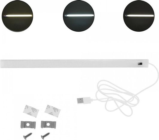 Φωτιστικό Πάγκου Κουζίνας RZ-0028 LED Θερμό Λευκό 3500K 7W 30x1.8cm με Ανιχνευτή Κίνησης
