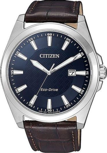Ανδρικό Ρολόι Citizen BM7108-22L με Δερμάτινο Λουράκι Καφέ