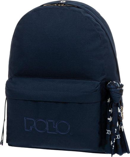 Σχολική Τσάντα Πλάτης Γυμνασίου / Λυκείου Polo Original Scarf Night Μπλε