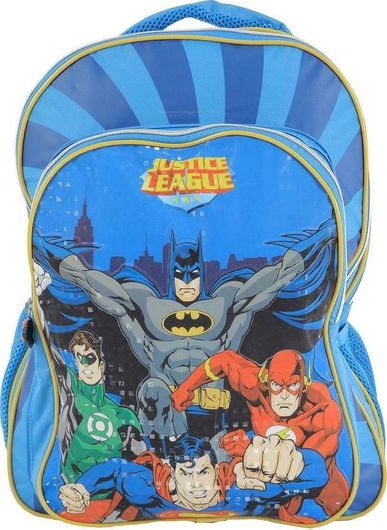 Σχολική Τσάντα Πλάτης Δημοτικού Justice League Γαλάζιο