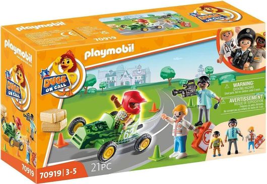 Playmobil Duck On Call Duck On Call Διάσωση στα Go-Kart για 3+ Eτών