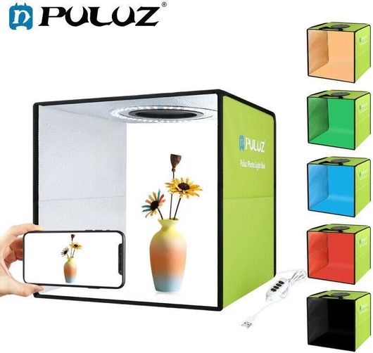 Photo Box Puluz Μίνι Αναδιπλούμενο LED Στούντιο με 12 Χρώματα Background 25cm