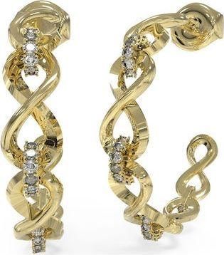 Γυναικεία Σκουλαρίκια Guess JUBE03267JWYGT / U Κρίκοι από Ατσάλι Επιχρυσωμένα με Πέτρες