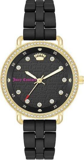 Γυναικείο Ρολόι Juicy Couture με Μεταλλικό Μπρασελέ Μαύρο