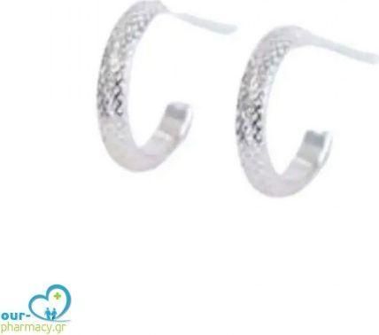 Γυναικεία Σκουλαρίκια Farma Bijoux Καρφωτά Υποαλλεργικά με σχέδιο Καρδιά Λευκό