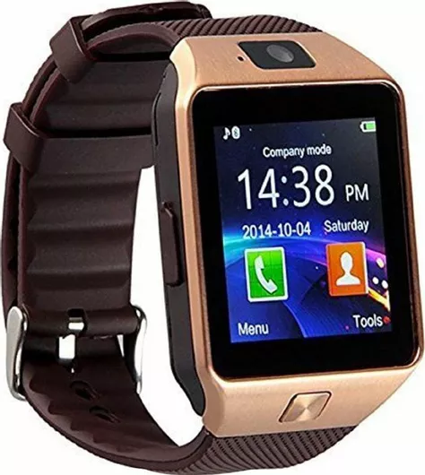 Smartwatch DZ09 43mm Cellular Ροζ Χρυσό