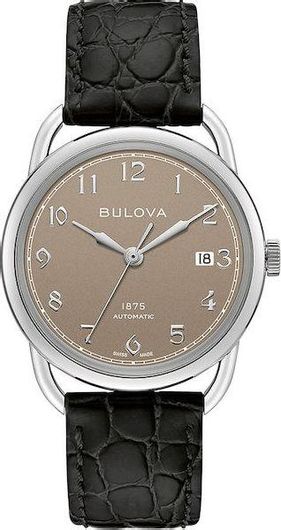 Ανδρικό Ρολόι Bulova 96B324 με Δερμάτινο Λουράκι Μαύρο