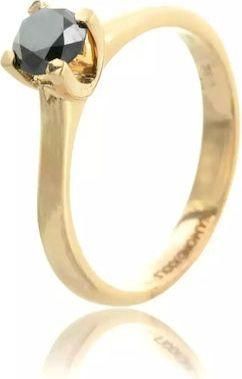 Μονόπετρο από Χρυσό με Διαμάντι 18Κ