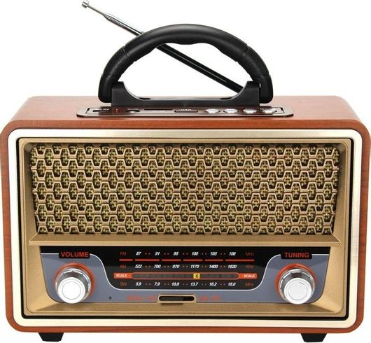 Meier M-157BT Retro Επιτραπέζιο Ραδιόφωνο Επαναφορτιζόμενο με USB Καφέ