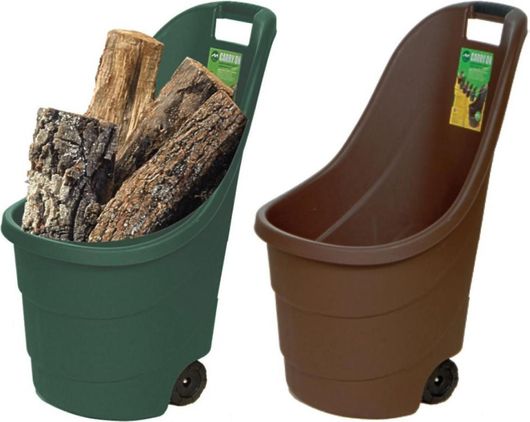 Καρότσι Μεταφοράς Ξύλων Πλαστικό 60L Τυχαία Επιλγή Χρώματος