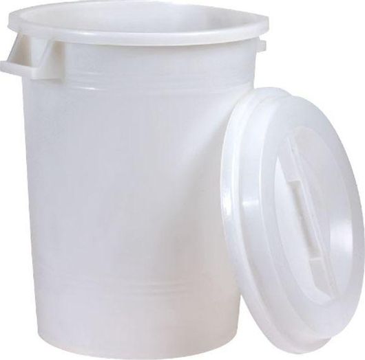 Κάδος Απορριμάτων Eco Plast Πλαστικός 70lt Λευκό