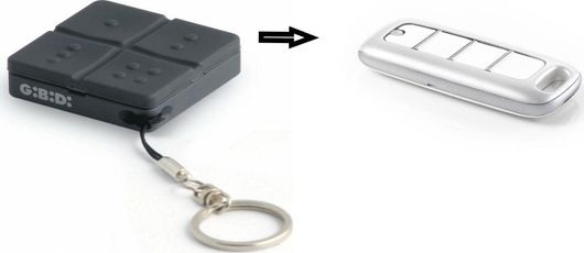 Τηλεχειριστήριο Γκαραζόπορτας GiBiDi Domino Κυλιόμενου Κωδικού με 4 Κανάλια 433.92MHz