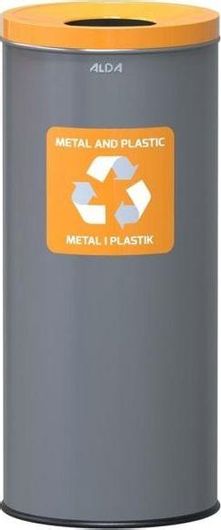 Κάδος Ανακύκλωσης 651A Μεταλλικός Alda 45lt Γκρι