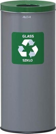 Κάδος Ανακύκλωσης 651F Μεταλλικός Alda 45lt Γκρι