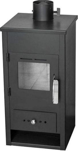 Ξυλόσομπα Agorastos Χαλύβδινη 8kW Μαύρο